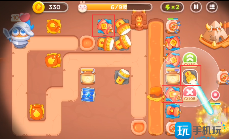 保卫萝卜4饿龙传说第6关攻略