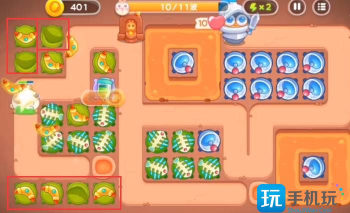 保卫萝卜4饿龙传说40关攻略 饿龙传说第40关图文通关详解 饿龙传说第40关图文通关详解