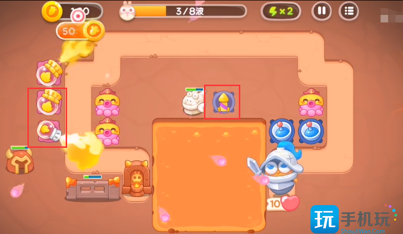 保卫萝卜4饿龙传说第8关攻略