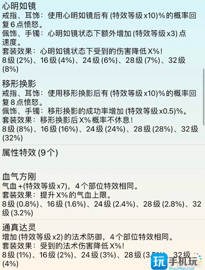 梦幻西游钟灵石套装属性一览