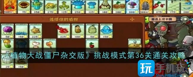 《植物大战僵尸杂交版》挑战模式第36关通关攻略