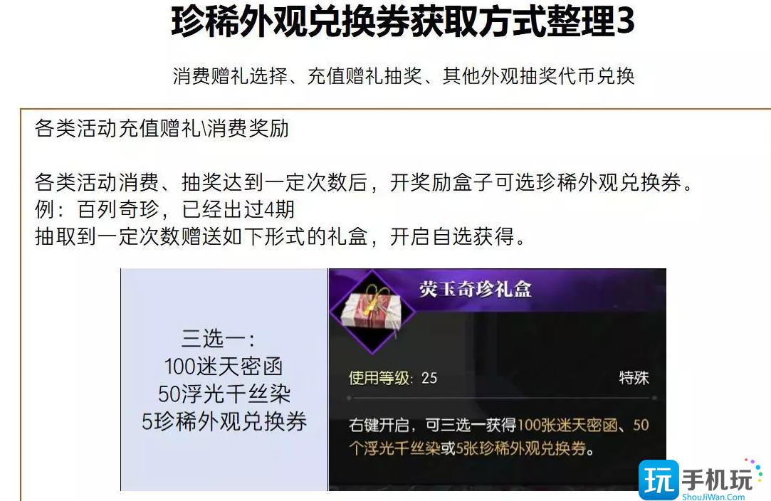 逆水寒珍稀外观兑换券怎么获取
