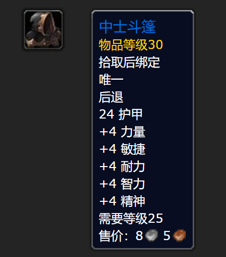 魔兽世界探索赛季必刷三级军衔-最强披风全属性+4