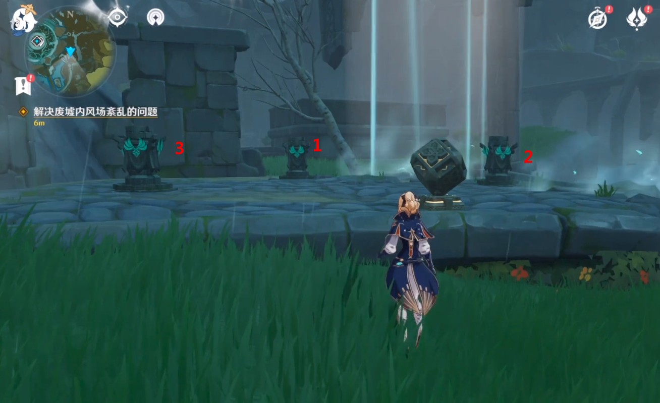 原神风花节风场紊乱任务攻略_2 原神风花节风场紊乱任务攻略【解密顺序】中间-右边-左边ps:解谜提示是风场产生的顺序【任务攻略】1、首先在风花节逸闻界面领取【风与花之梦】任务,然后去广场找琴对