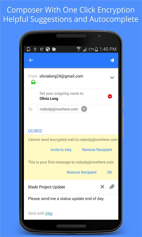 墨汁安全邮箱InkySecureMailv3.2.1Android版(图2)