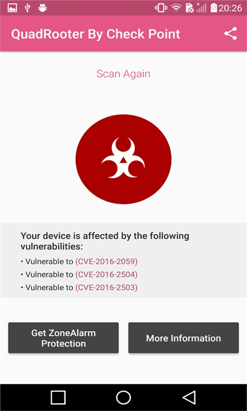 漏洞扫描QuadRooterScannerv1.1Android版(图4)