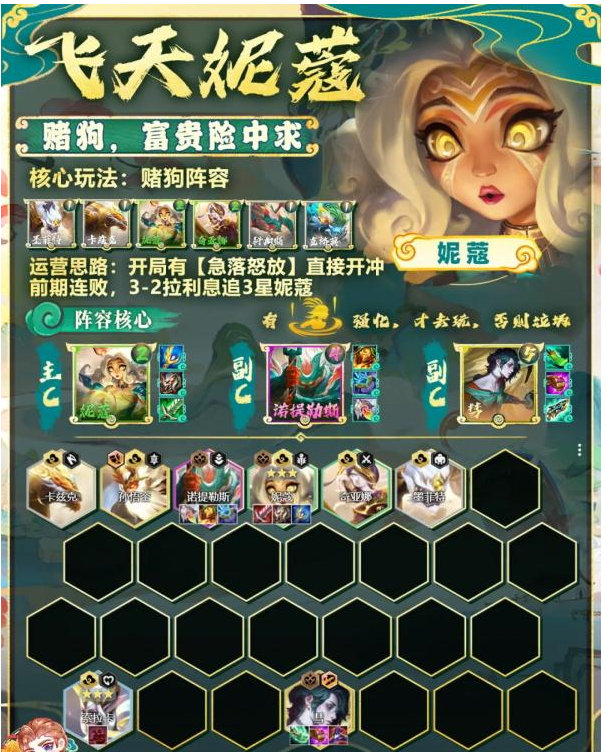 金铲铲之战s11飞天妮蔻阵容推荐-飞天妮蔻阵容装备搭配攻略