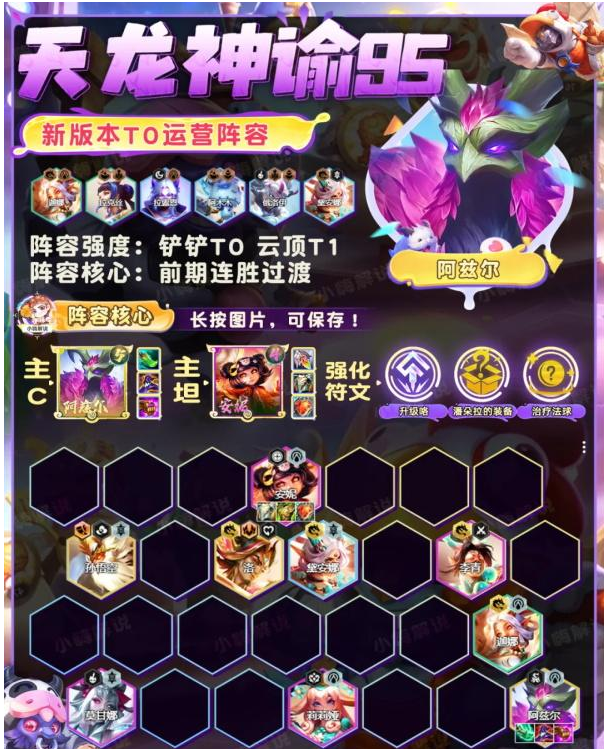 云顶之弈天龙神谕95阵容推荐-s11天龙神谕95阵容装备怎么搭配