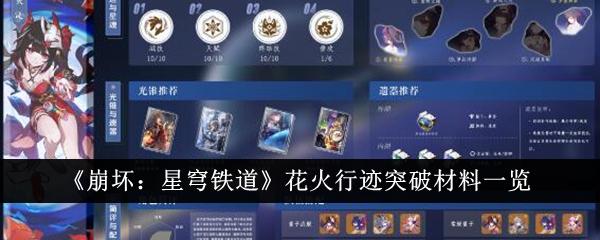 崩坏星穹铁道花火行迹突破材料有哪些-花火行迹突破材料一览
