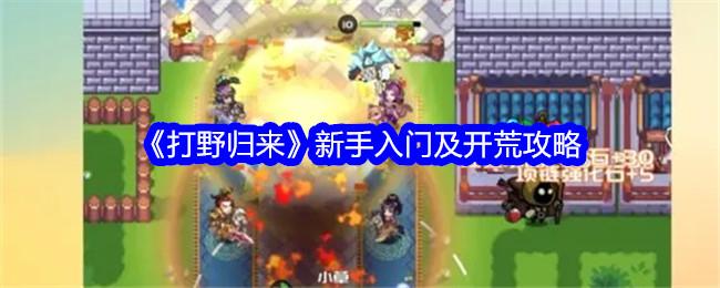 打野归来新手怎么玩-前期开荒攻略