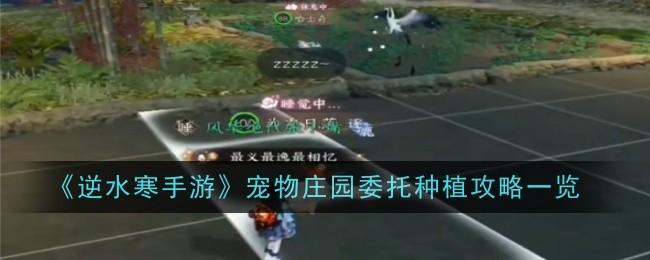 逆水寒手游宠物庄园委托种植怎么做-宠物庄园委托种植攻略