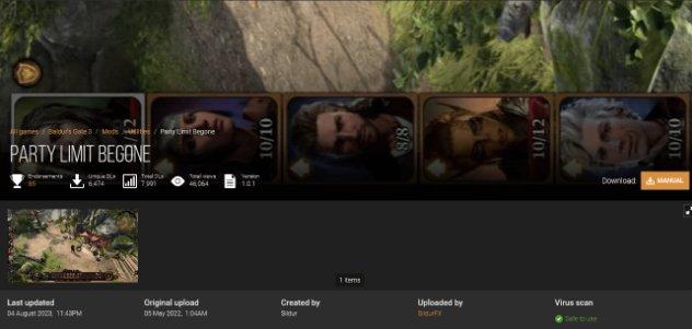 《博德之门3》全队友mod推荐-队伍上限解除mod介绍