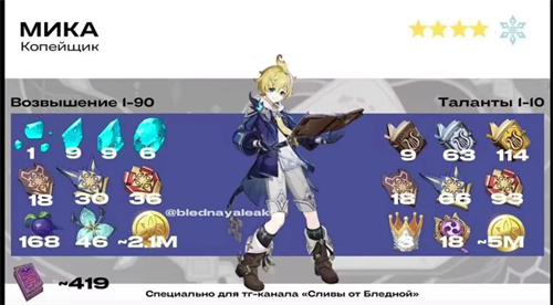 原神米卡突破材料有哪些