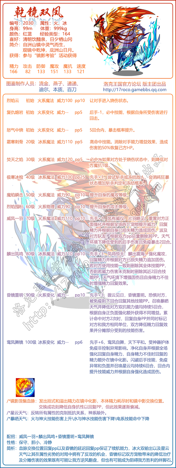 洛克王国乾镜双凤技能有哪些-乾镜双凤技能表一览