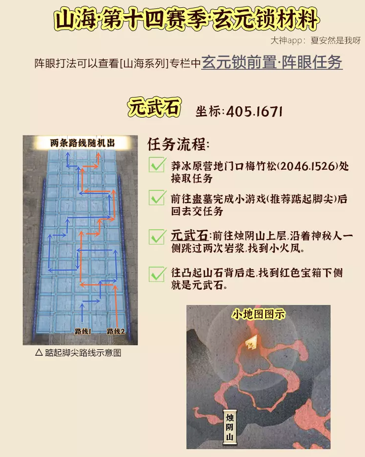 逆水寒山海第14赛季元武石怎么找