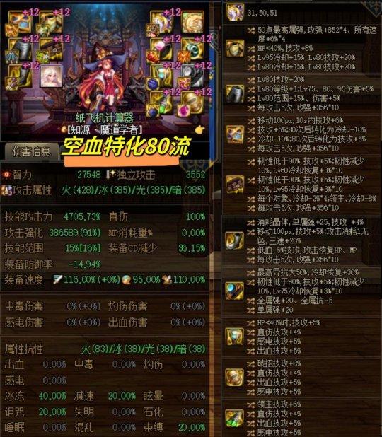 DNF特化80空血流装备怎么搭配-特化80空血流装备搭配攻略